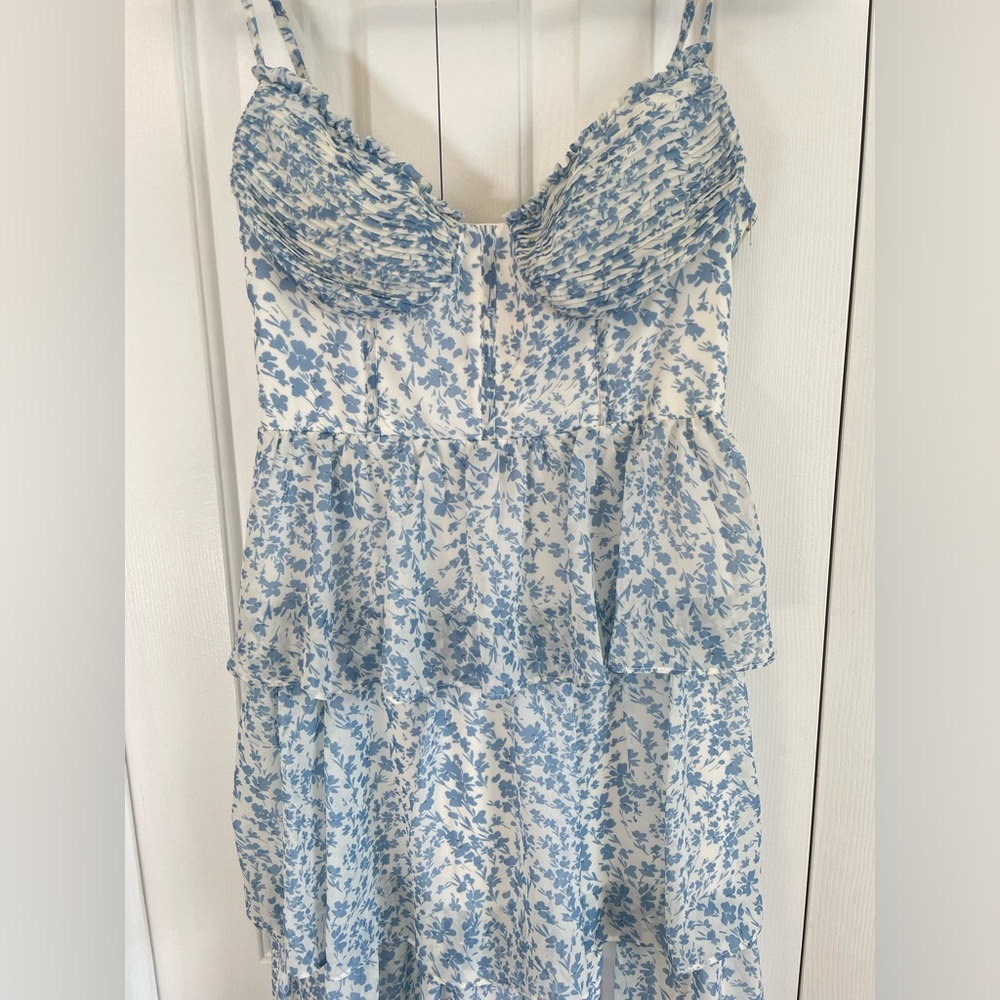 Birdy Grey Lola Blue Dreamy Chiffon Bridesmaid/ Wedding Guest Dress - Picture 3 of 6